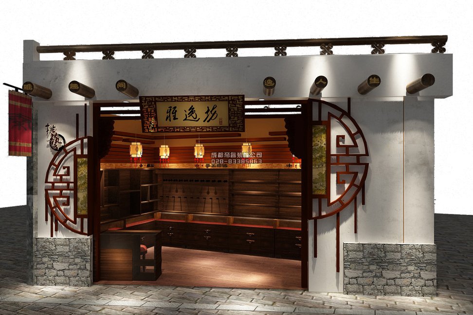 成都古玩店鋪門頭怎樣裝修設(shè)計才好？
